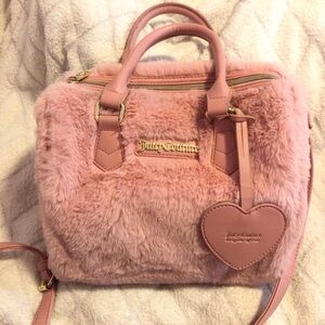 Juicy couture furry pink bag